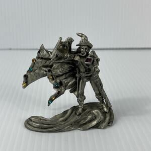 Pewter Wizard 1990 Comstock 4094 Jewels Baby Dragon Chameleon Fantasy Figure VTG